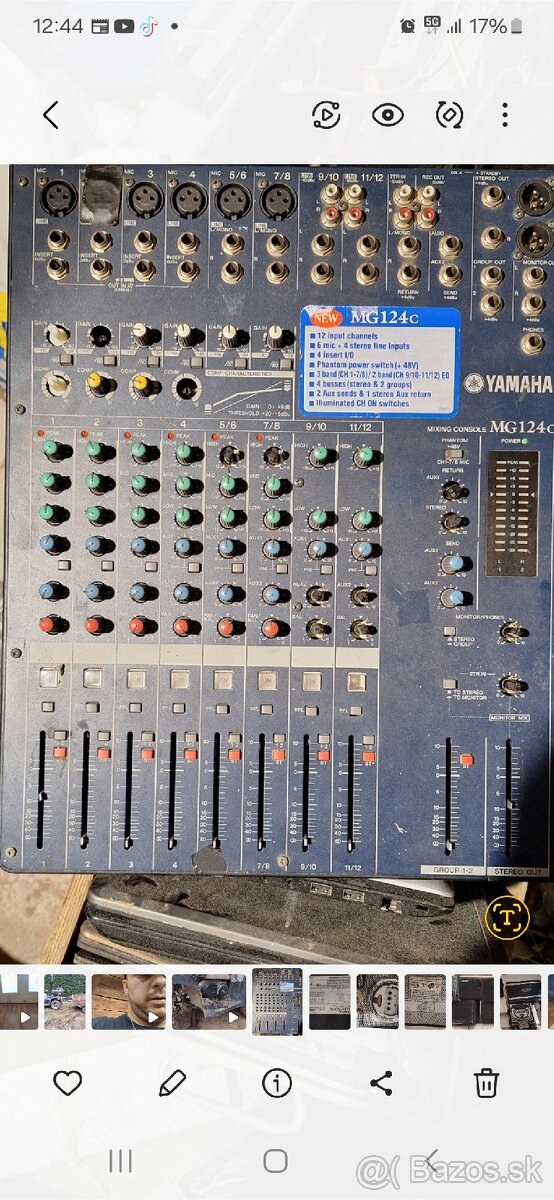 Mixpult Yamaha MG124c – 12 kanálov,