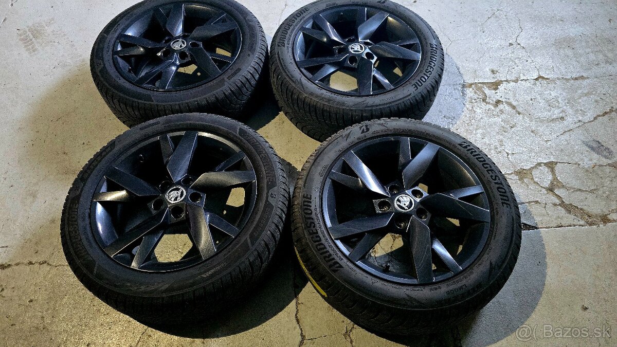 Predam Original elektrony Škoda 5x112 r17 a zimne pneu
