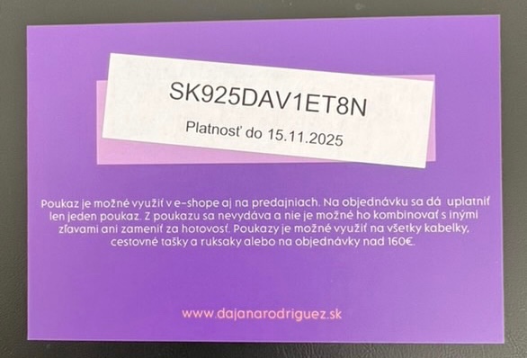Darujem poukážku Dajana Rodriguez v hodnote 70€