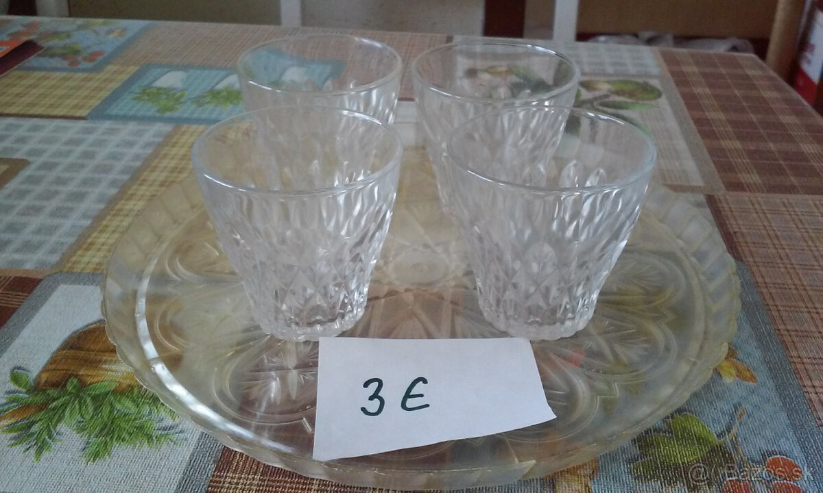 Retro hrubostenné poháre