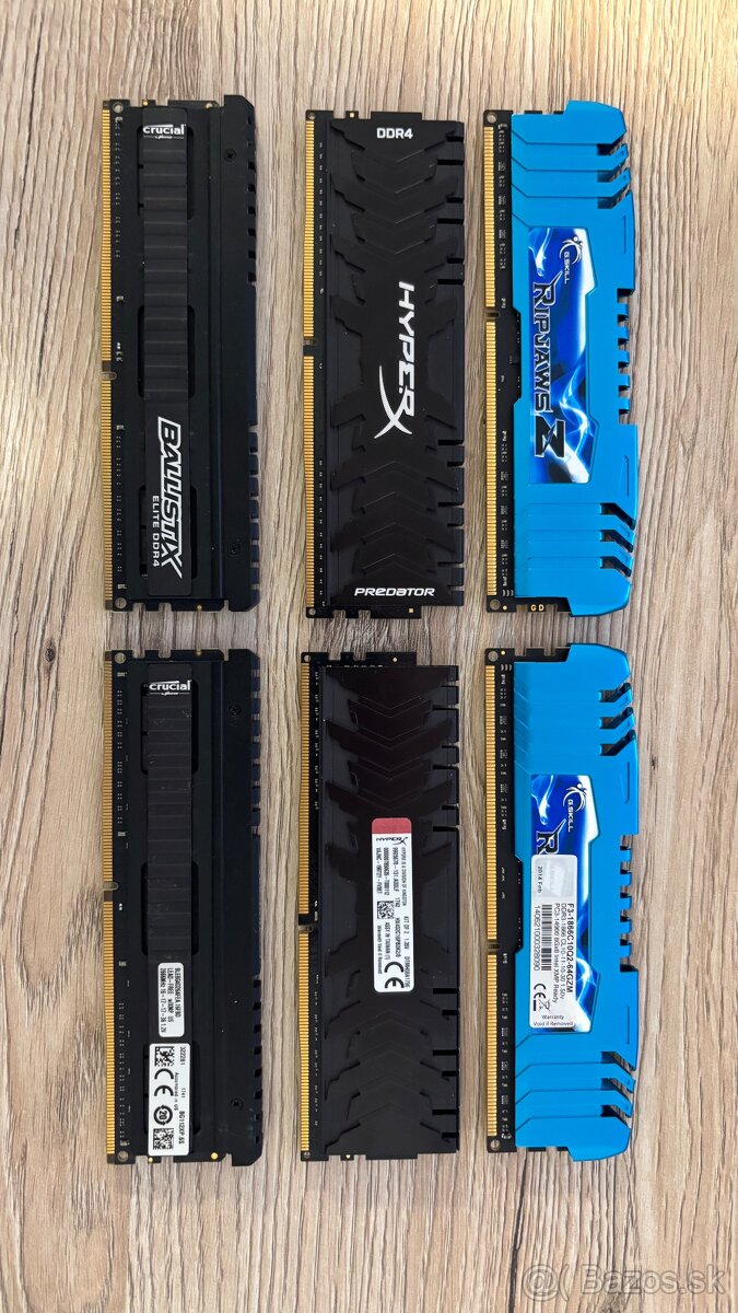 Pc komponenty (RAM, Dosky, procesory)