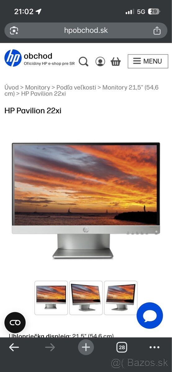 HP Pavilion 22xi 21,5”