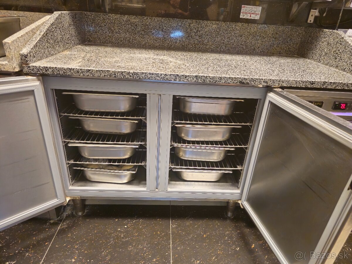 Chladiací pizza stol 140x 70 cm
