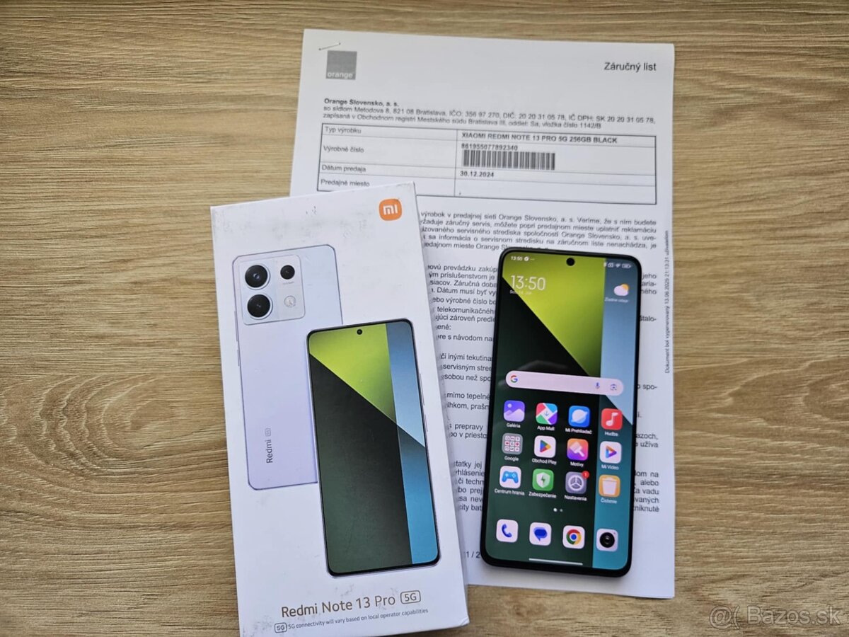 Xiaomi Redmi Note 13 Pro 5G 8GB / 256GB,top stav,zaruka