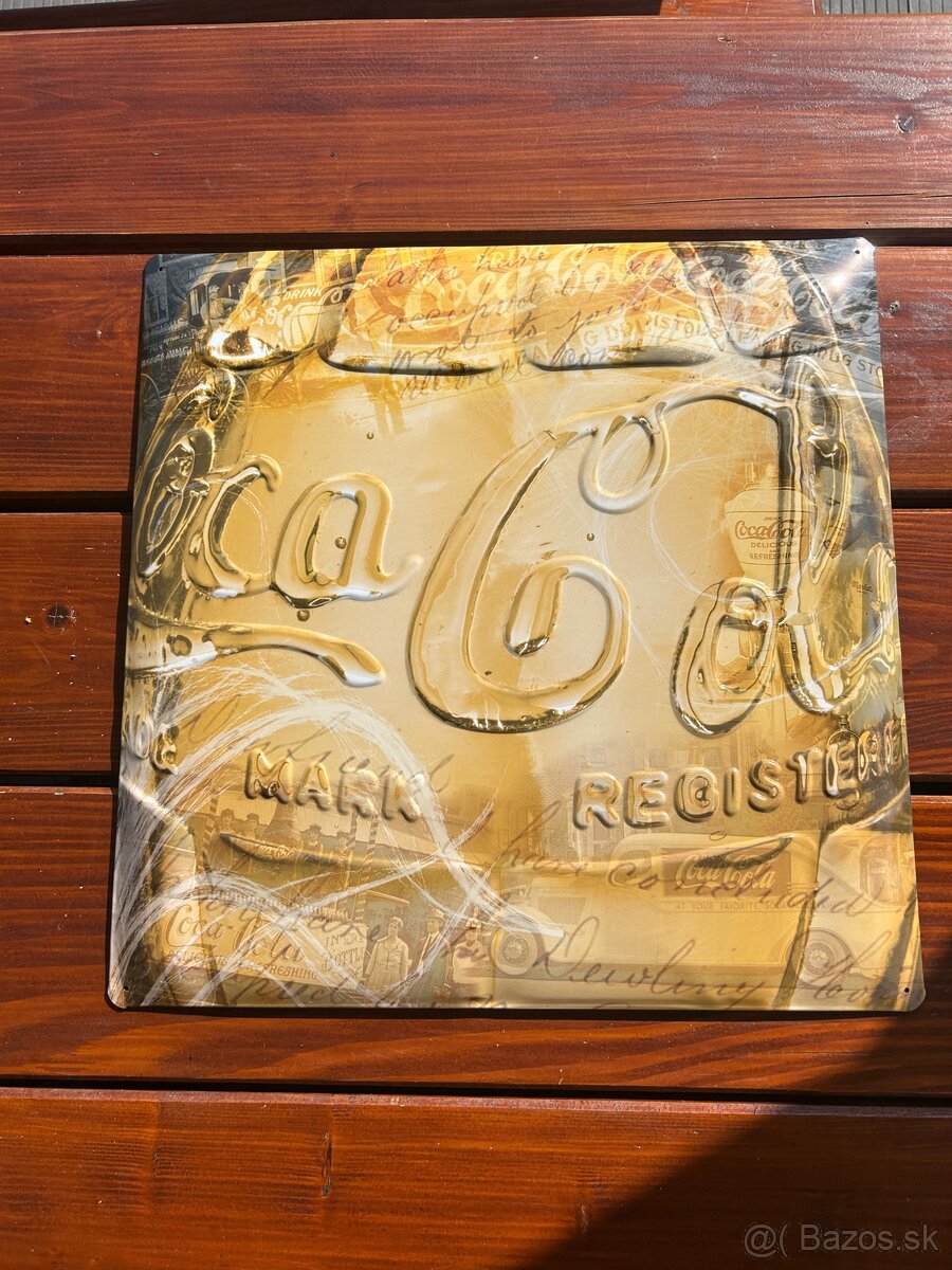 Plechová tabuľa Coca Cola