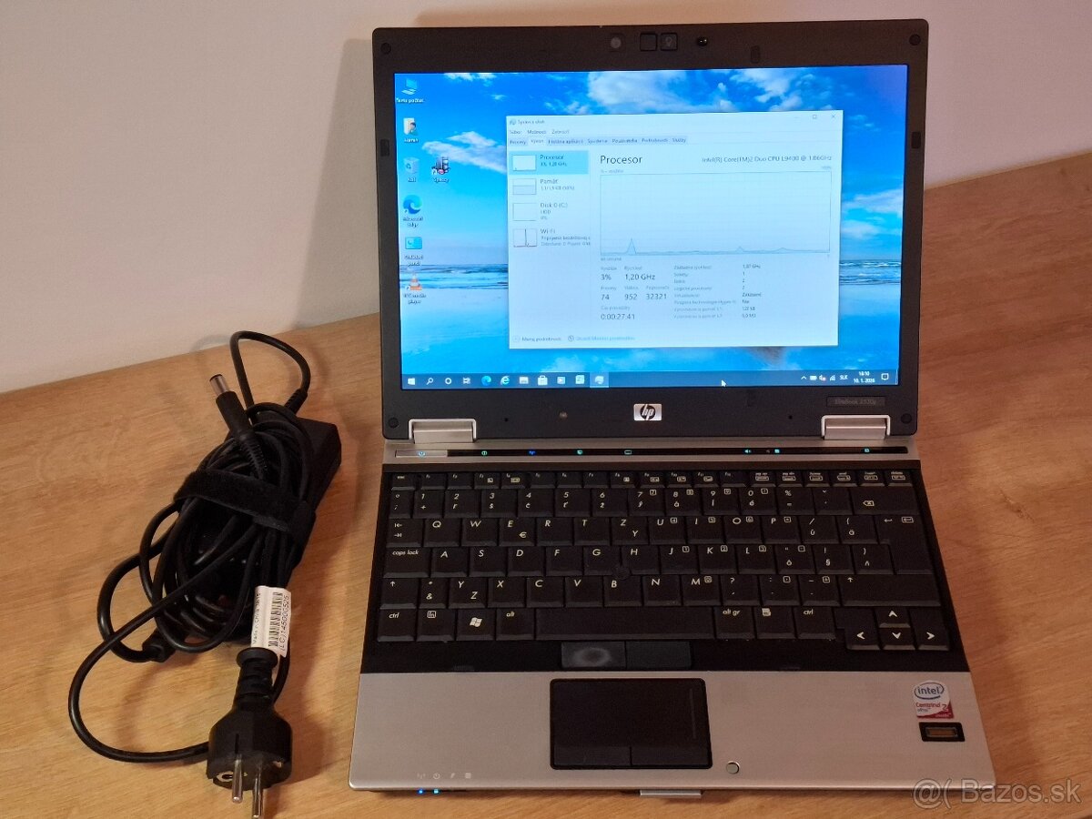 Notebook HP EliteBook 2530p - Intel L9400 / 3GB / 120GB