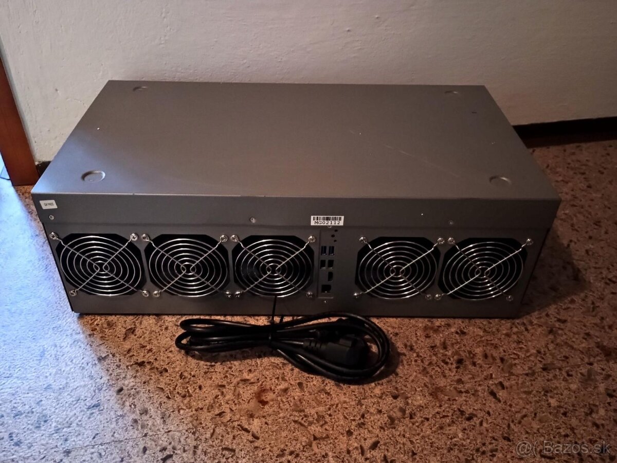 9x 6Gb Nvidia GPU podobné ako GTX 1060 mining rig 1600w psu