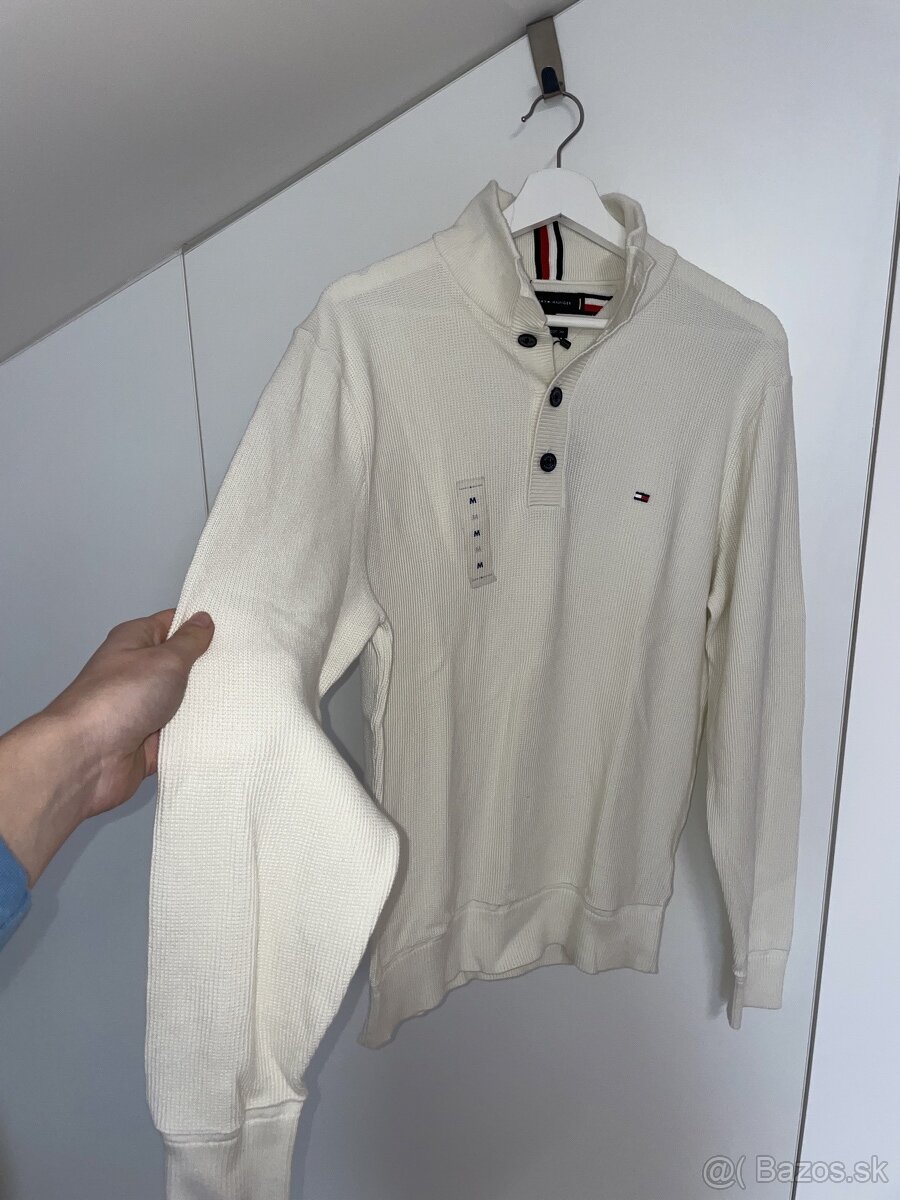 Tommy Hilfiger biely pánsky sveter originál