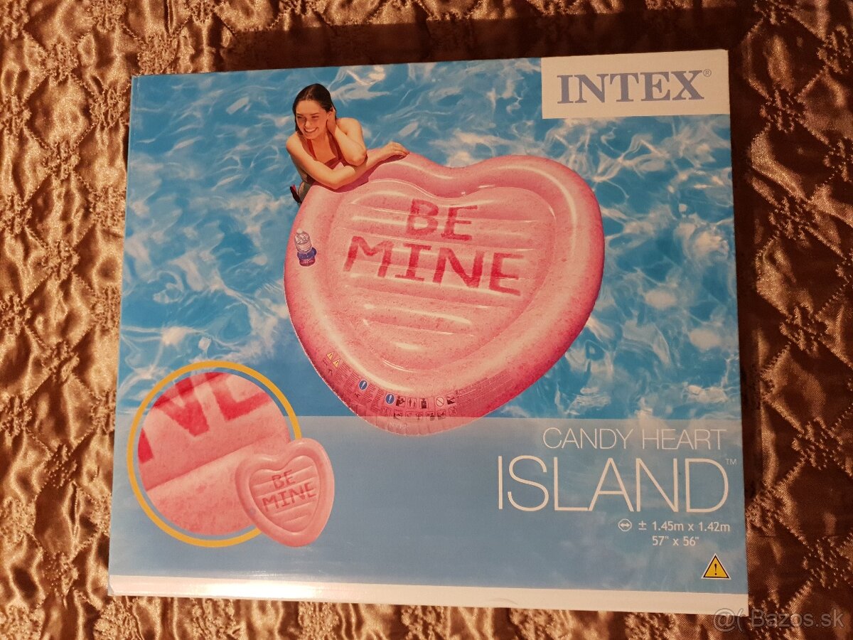 Intex nafukovacie lehátko srdce