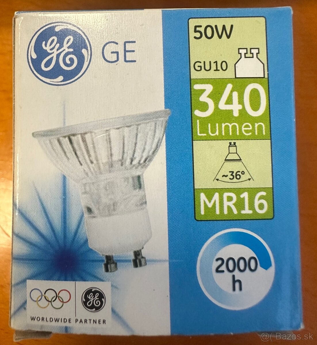 Predám novú halogénovú žiarovku GE GU10/50W/240V/2800K