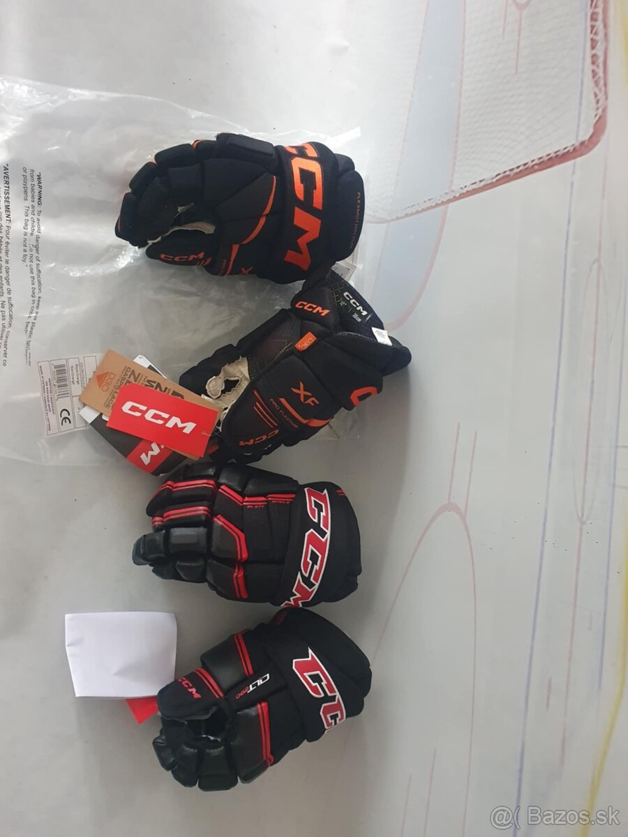 Super rukavice 12" Black/orange a black/red CCM- NOVÉÉ