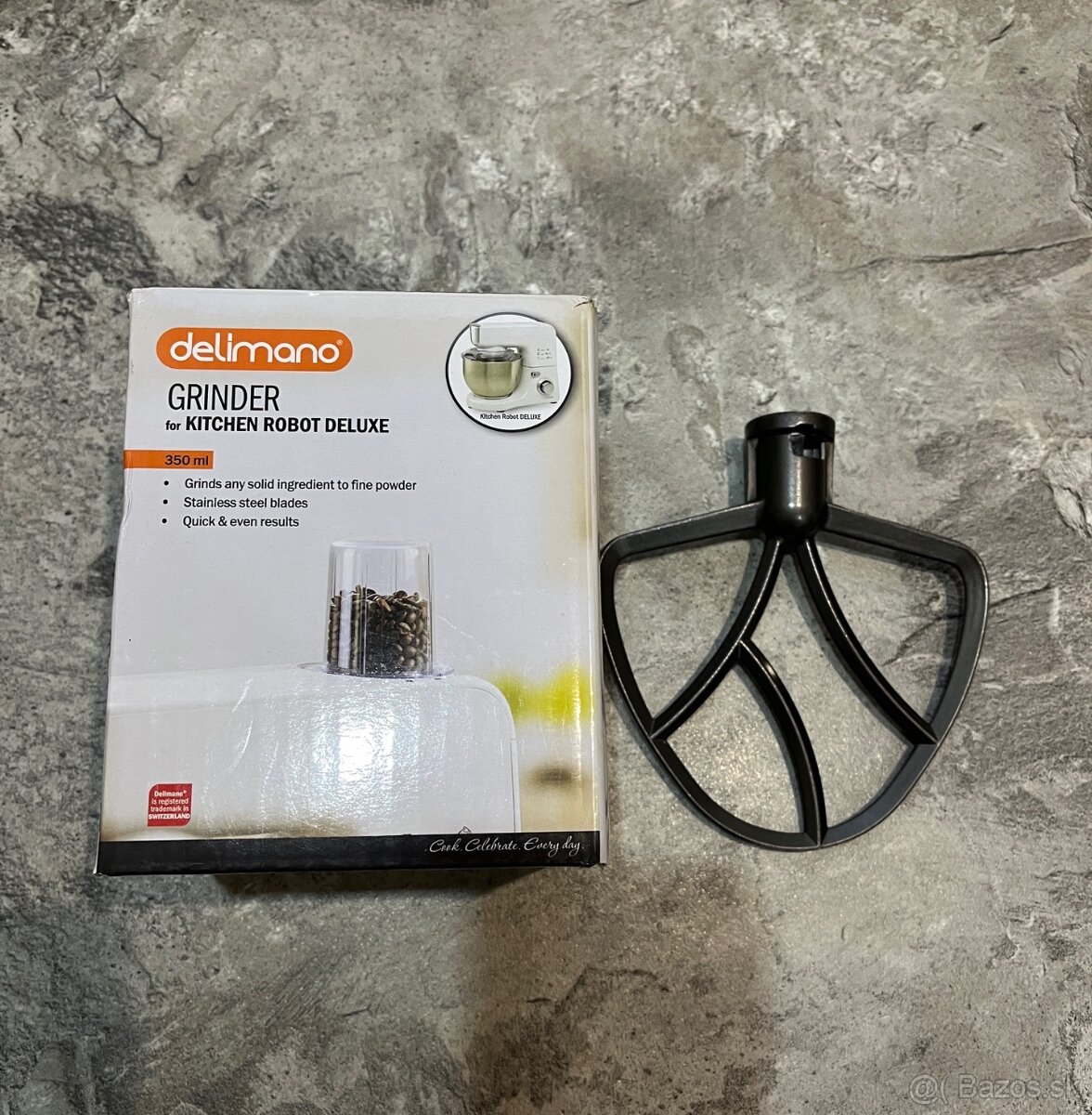 Delimano Deluxe mlynček na orechy a kávu, hnietač pre kuchyn