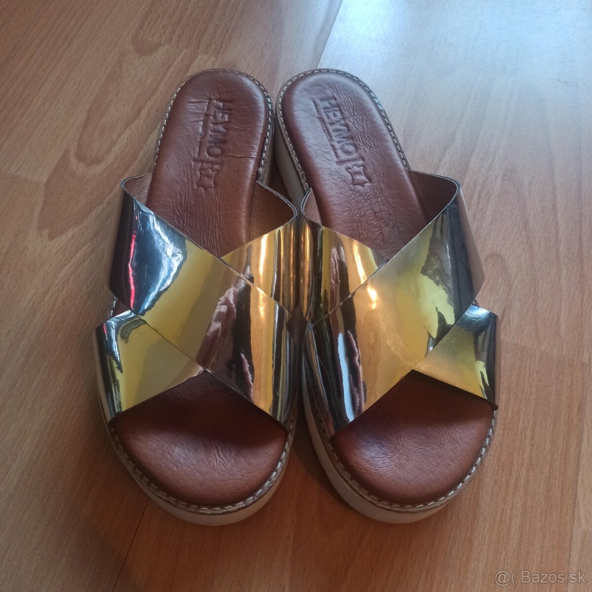 Kožené šľapky Heymo