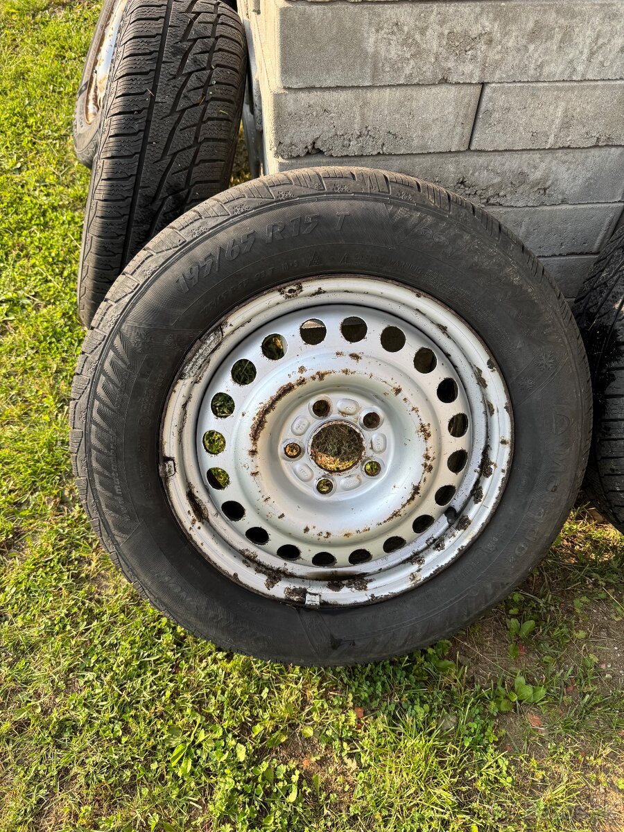 Plechové disky 5x108 R15 + pneu