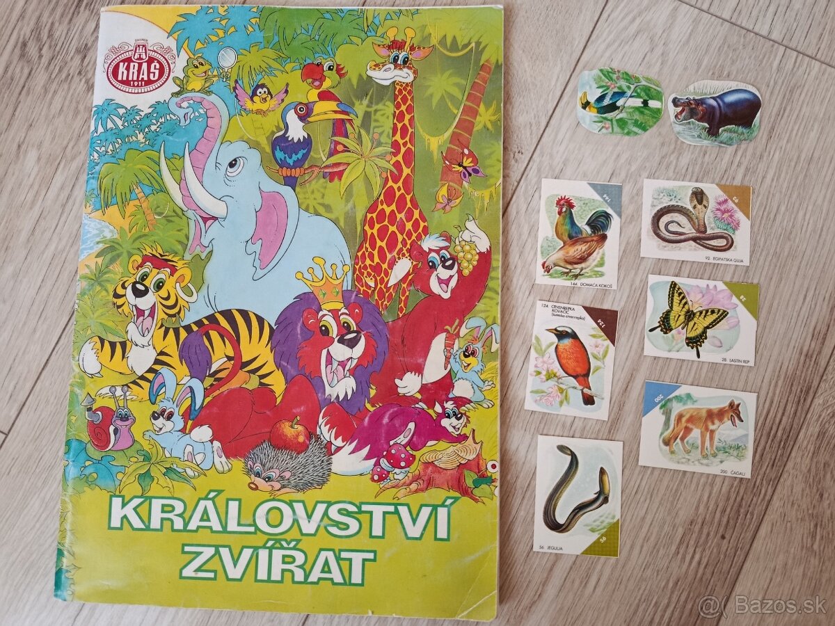 Hľadám nálepkový album Kráľovstvo zvierat – KRAS, 90. roky