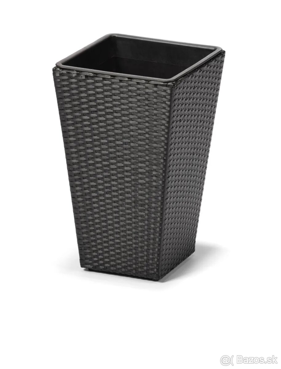 Kvetináč z umelého ratanu vysoký 50 cm