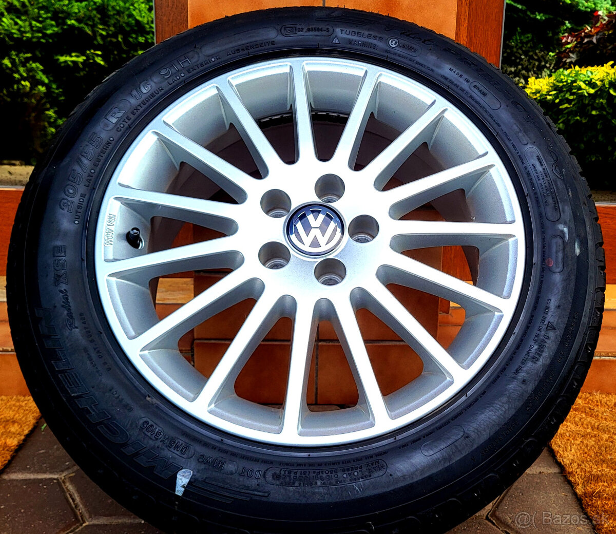 alu R16 5x100, VW Golf 4, Seat Leon, Octávia I., pneu 205/55