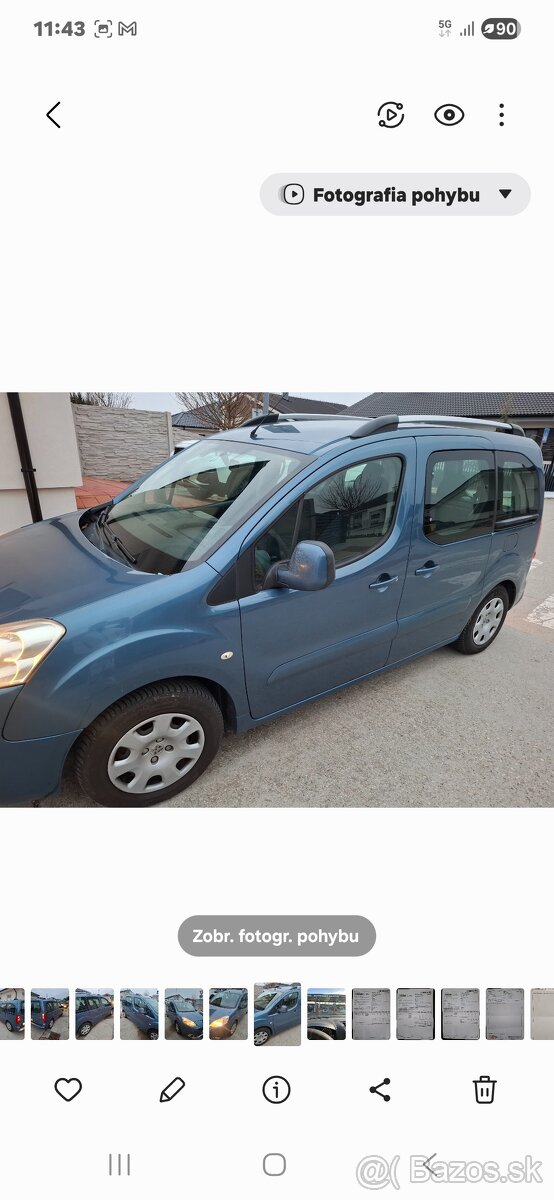 Peugeot Partner 1.6, 5 miestny ,2011