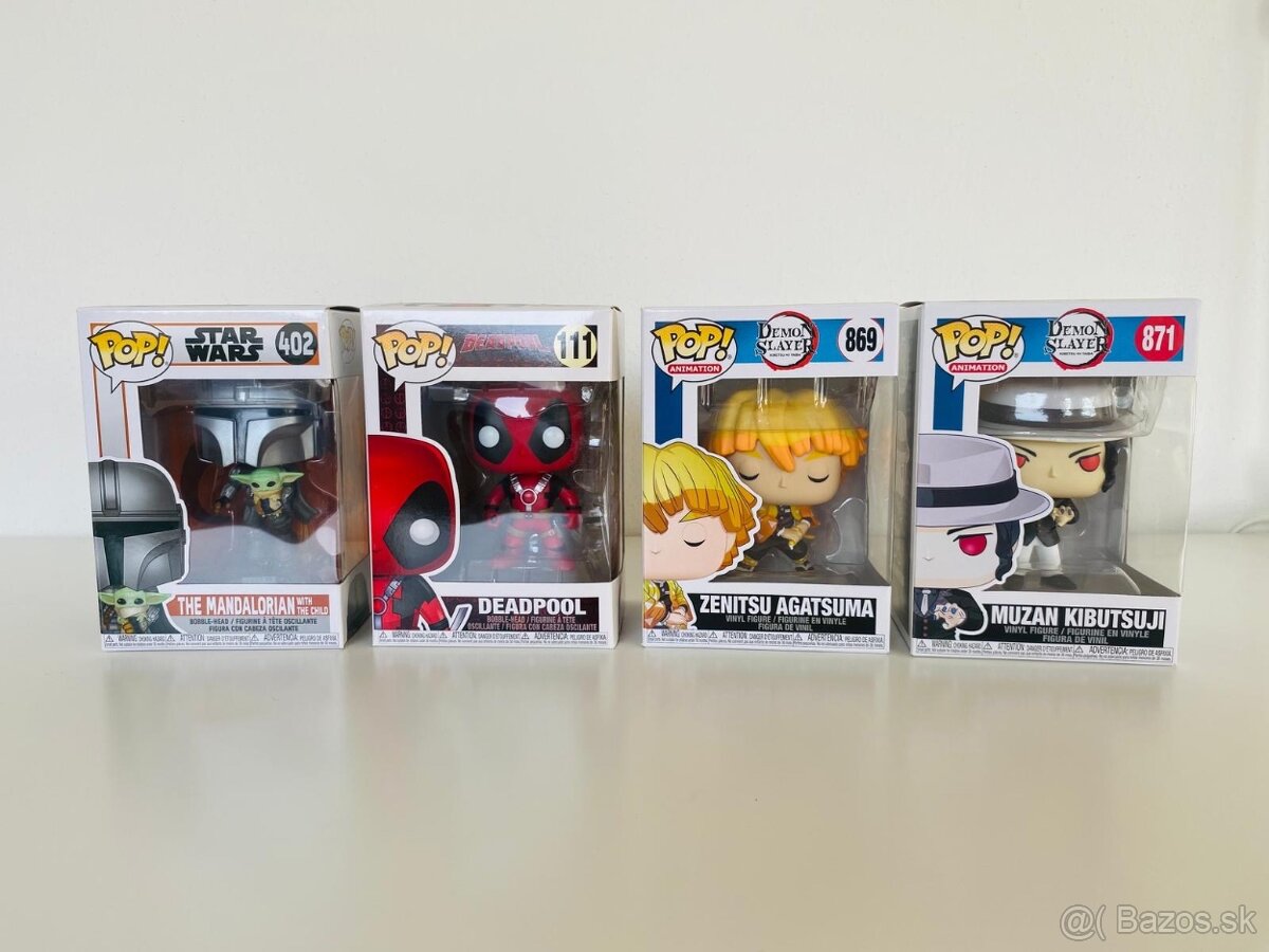 Predám Funko Pop figúrky (Deadpool, Demon Slayer, Star Wars)