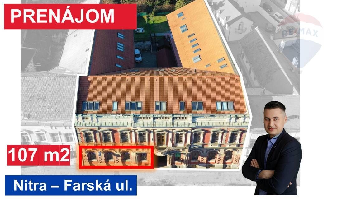 Obchodno-administratívne priestory na prenájom, Farská 10, N