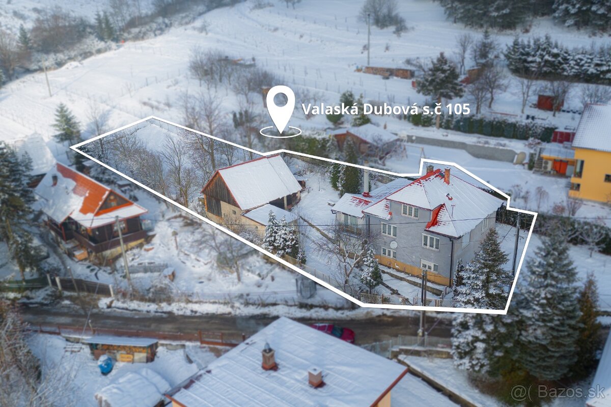 Rodinný dom s veľkým pozemkom vo Valaskej Dubovej