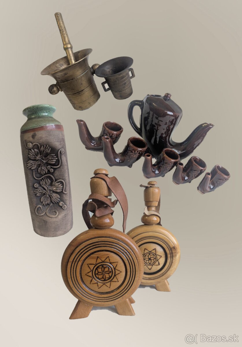 Bulharský čajník, Čutora, Mosadzný mažiar, váza