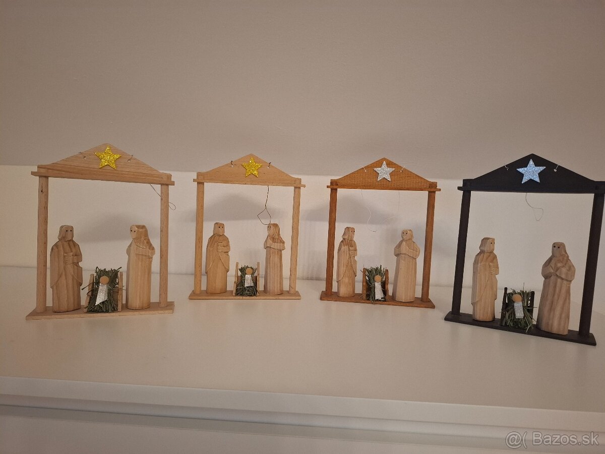 Betlehem rozne farby dreva