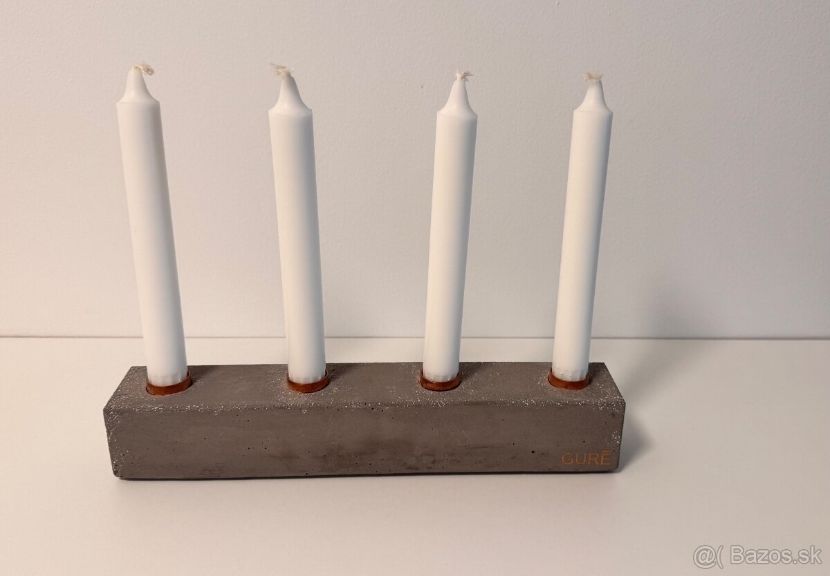 Predám GURÉ betónový 4 svietnik