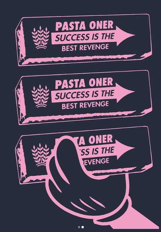 Pasta Oner “Success is the best revenge"/50 černá-fialová