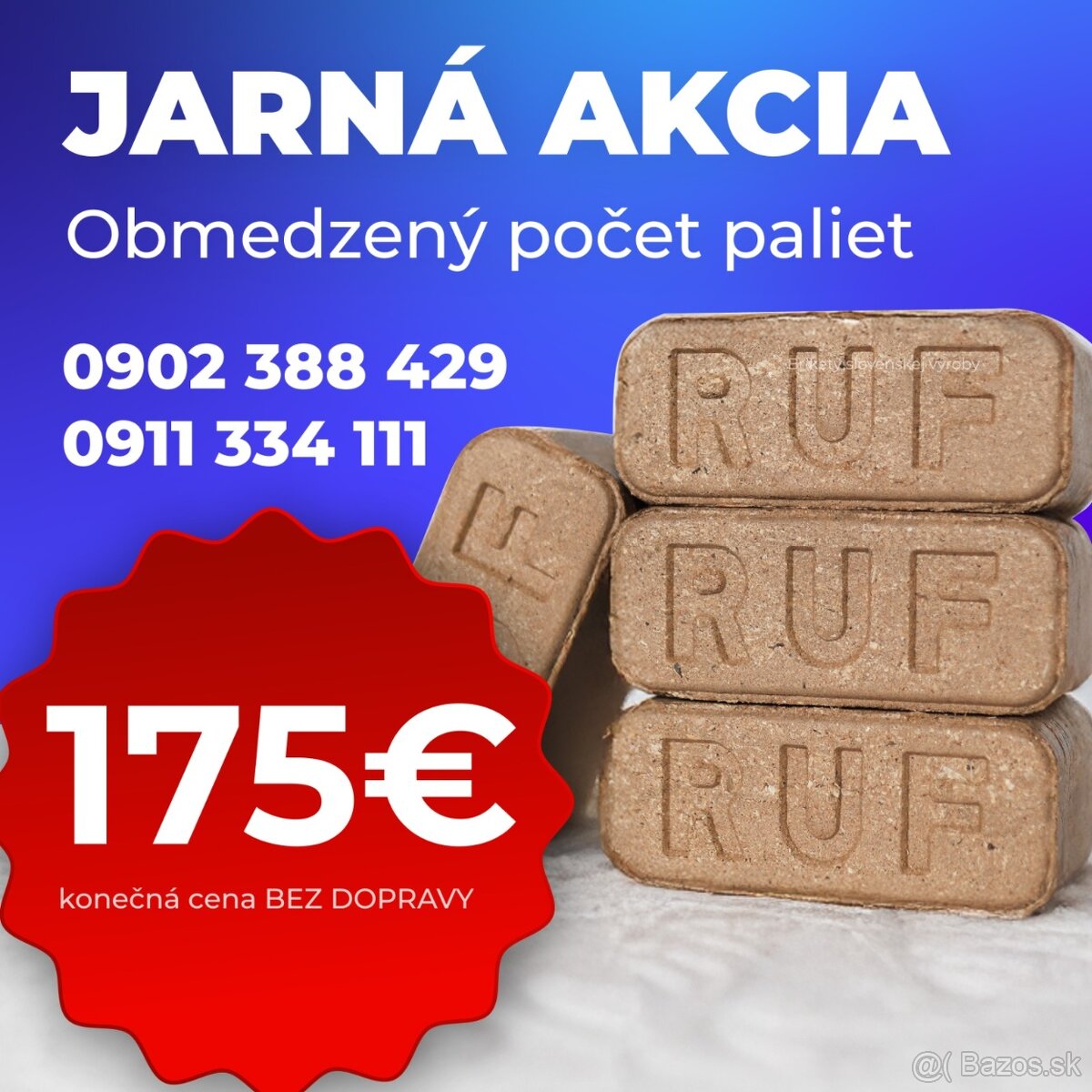 BRIKETY RUF OD 175€ BUK, SMREK, MIX