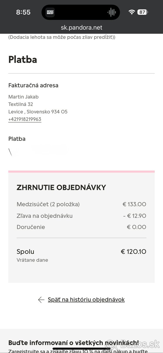 Pandora Tenisový náramok