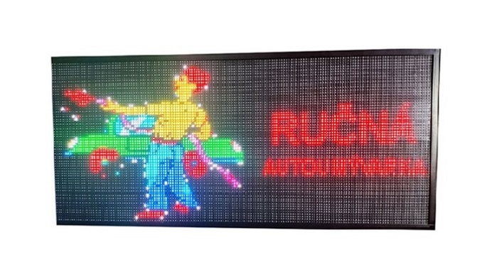 Farebná svetelná LED reklama panel displej 103x45cm