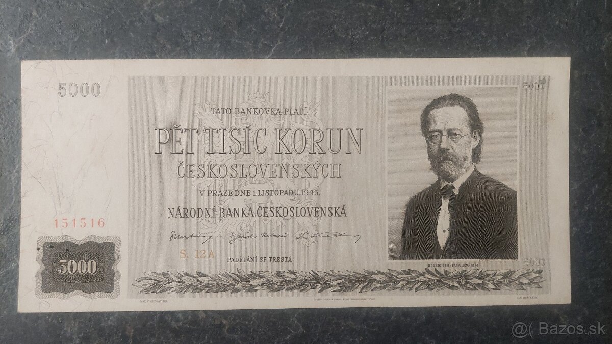5000 Kč 1945