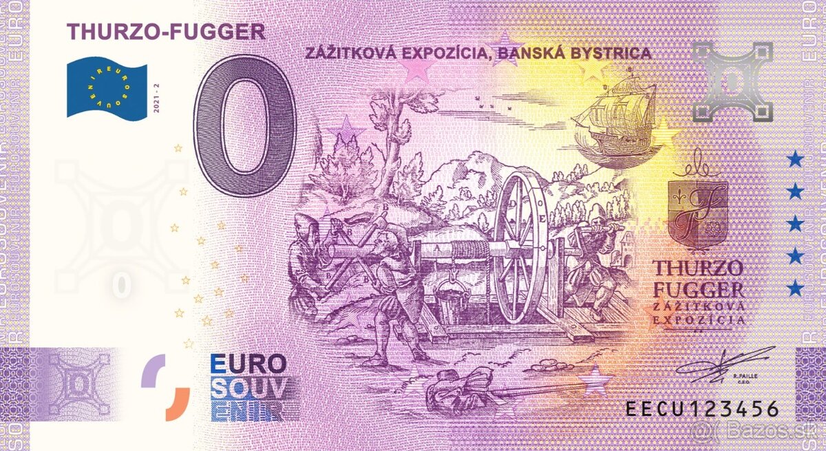 0 euro bankovka / 0 € souvenir - 2021/2