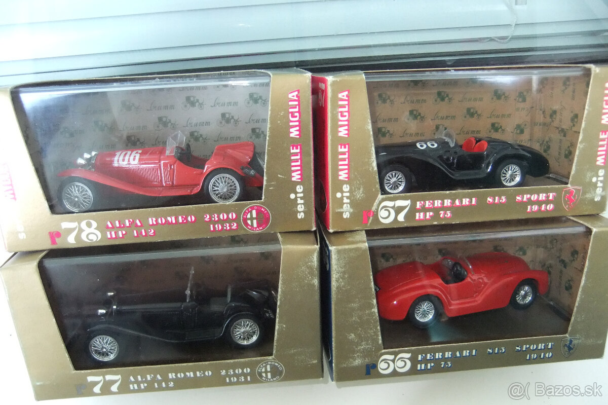 Predam pretekarske auticka od BRUMM v mierke 1:43