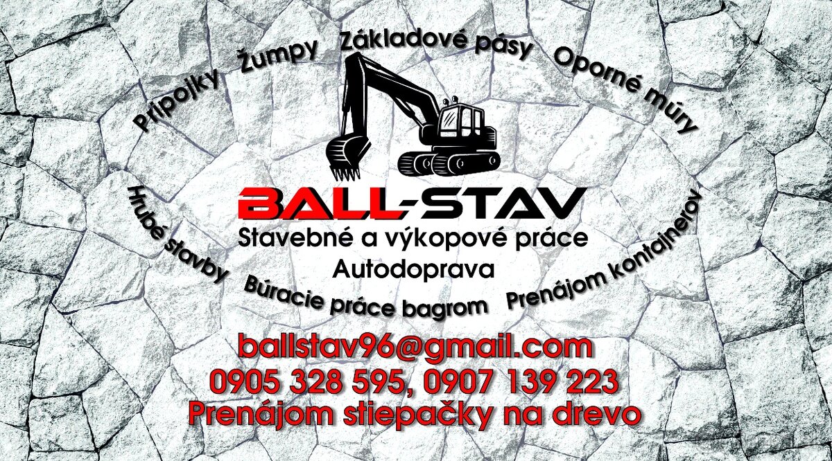 Zemné, Výkopové a stavebné práce na kľúč