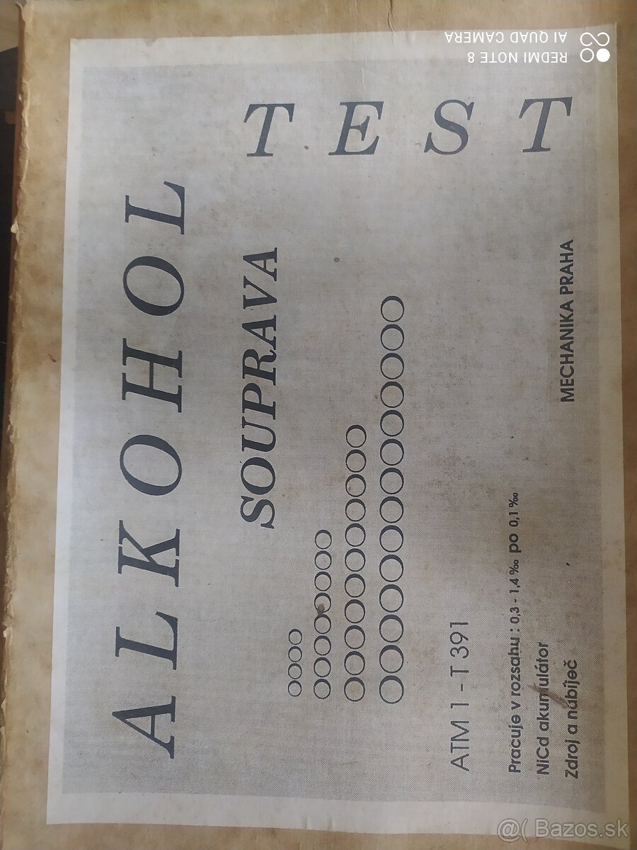 retro PC, hodiny, alkoho tester