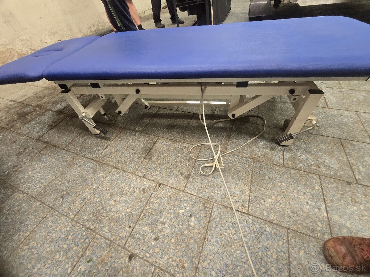 Elektrické Masážní  lehátko modré bez podrucek 1 motor