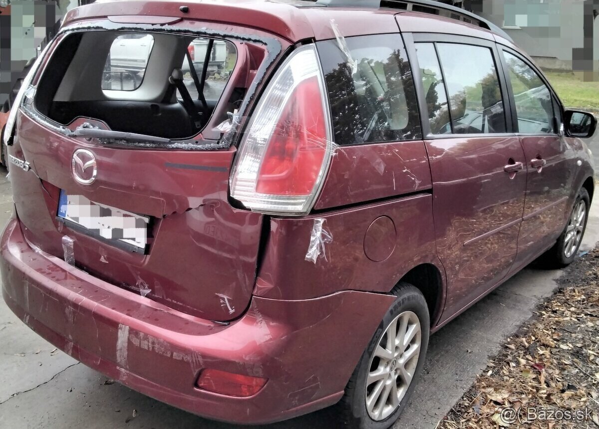 Mazda 5 2.0 Diesel 2007 81kW predám MOTOR RF, TRYSKY, DVERE,