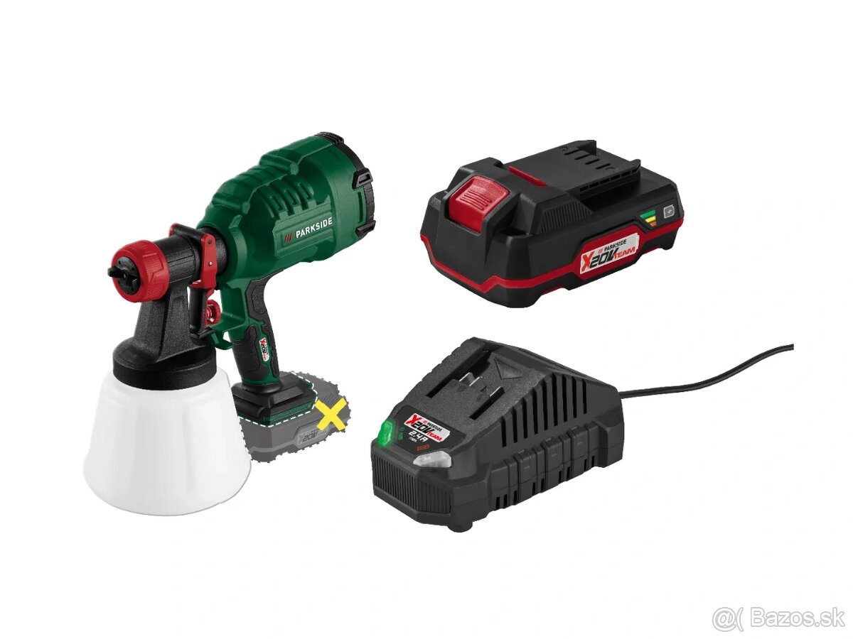 Aku striekacia pištoľ na farbu + Akumulátor + Nabíjačka