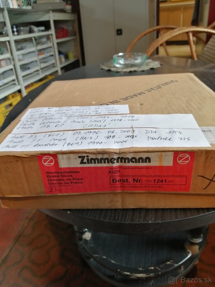Škoda, AUDI, VW Přední brzdové kotouče Zimmrmann Honda