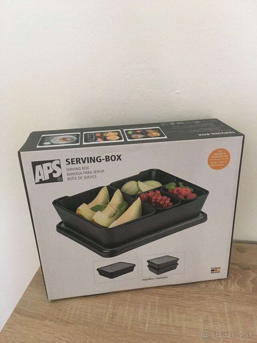 SERVÍROVACÍ BOX ČIERNY 7ks