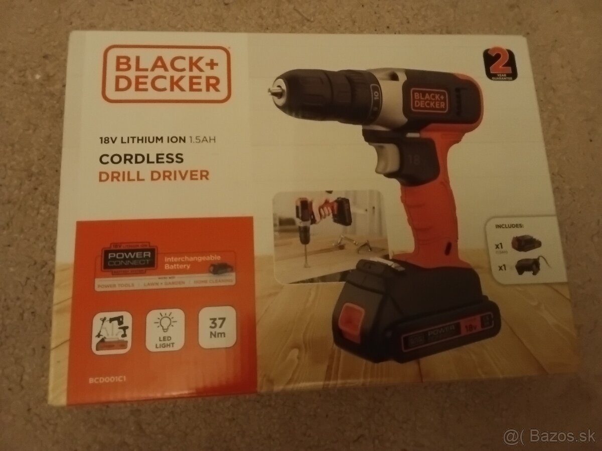 Predám aku vŕtačku Black&Decker