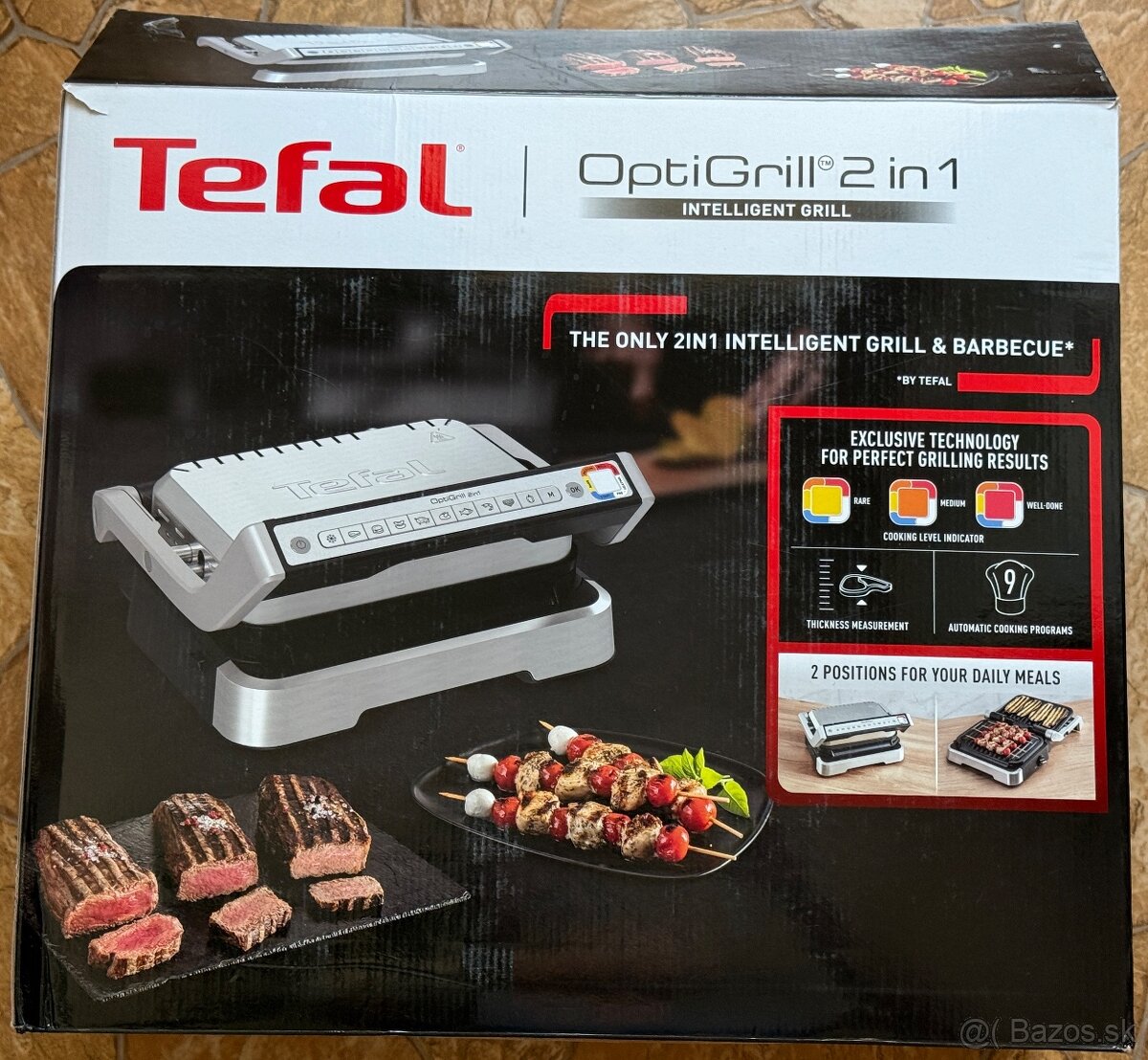 Tefal OptiGrill 2v1 GC772D30, novy
