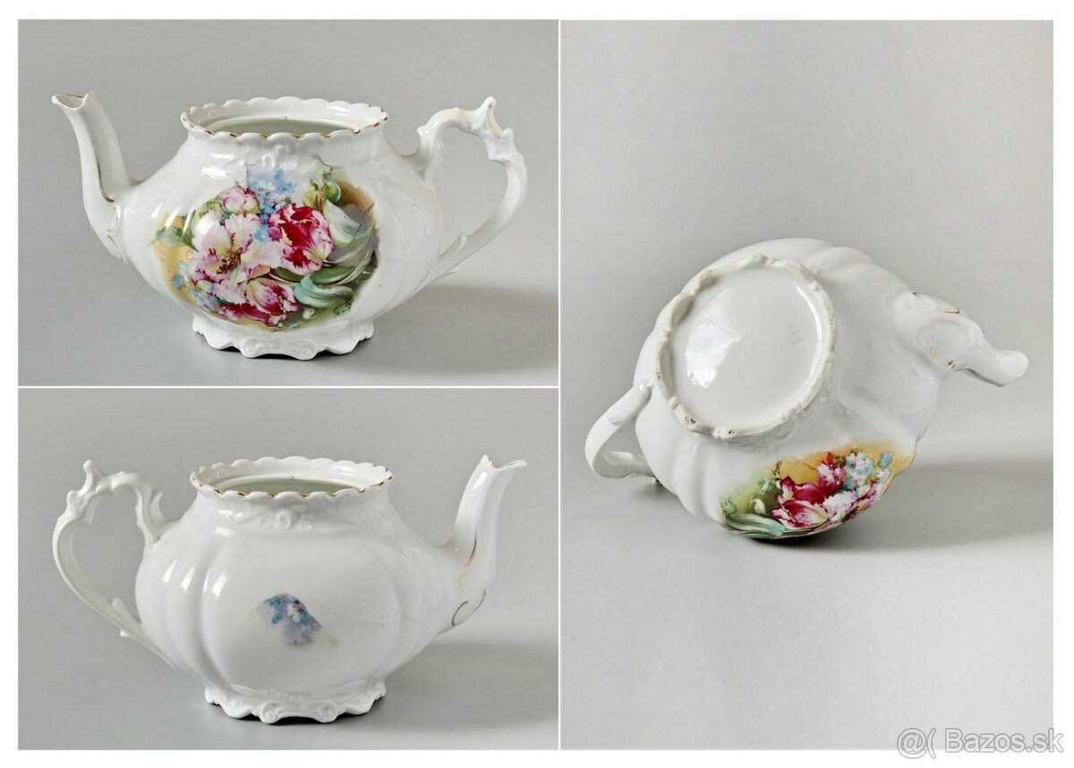 starožitný porcelánový čajník po babke objem 0,75L (r.1930+)