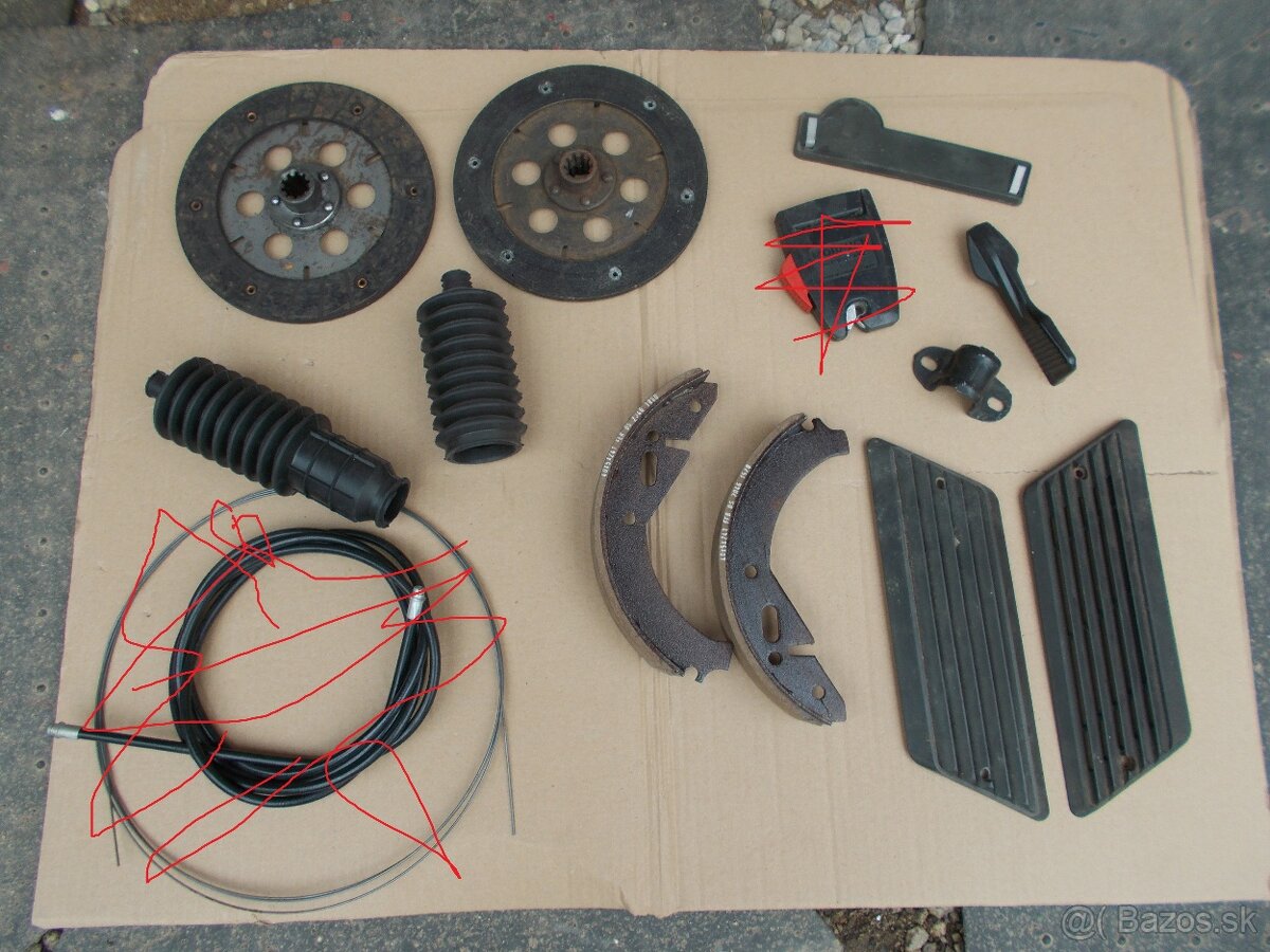 Predam pre skoda 100-110 motor kurenia chrom puklice brzdy
