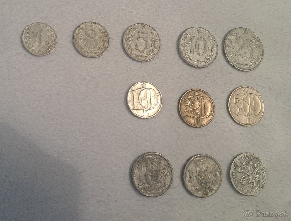 Mince ČSSR lot. Československa, mini zbierka....