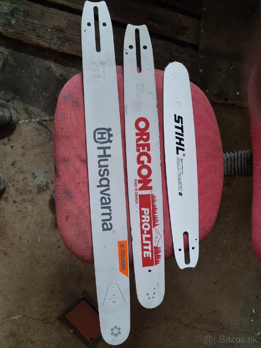 Lišty na motorovú pílu.