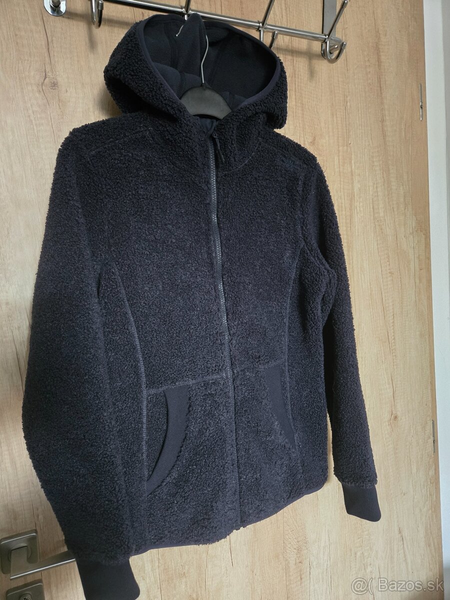 Dámska CMP teddy/fleece bunda s kapucňou