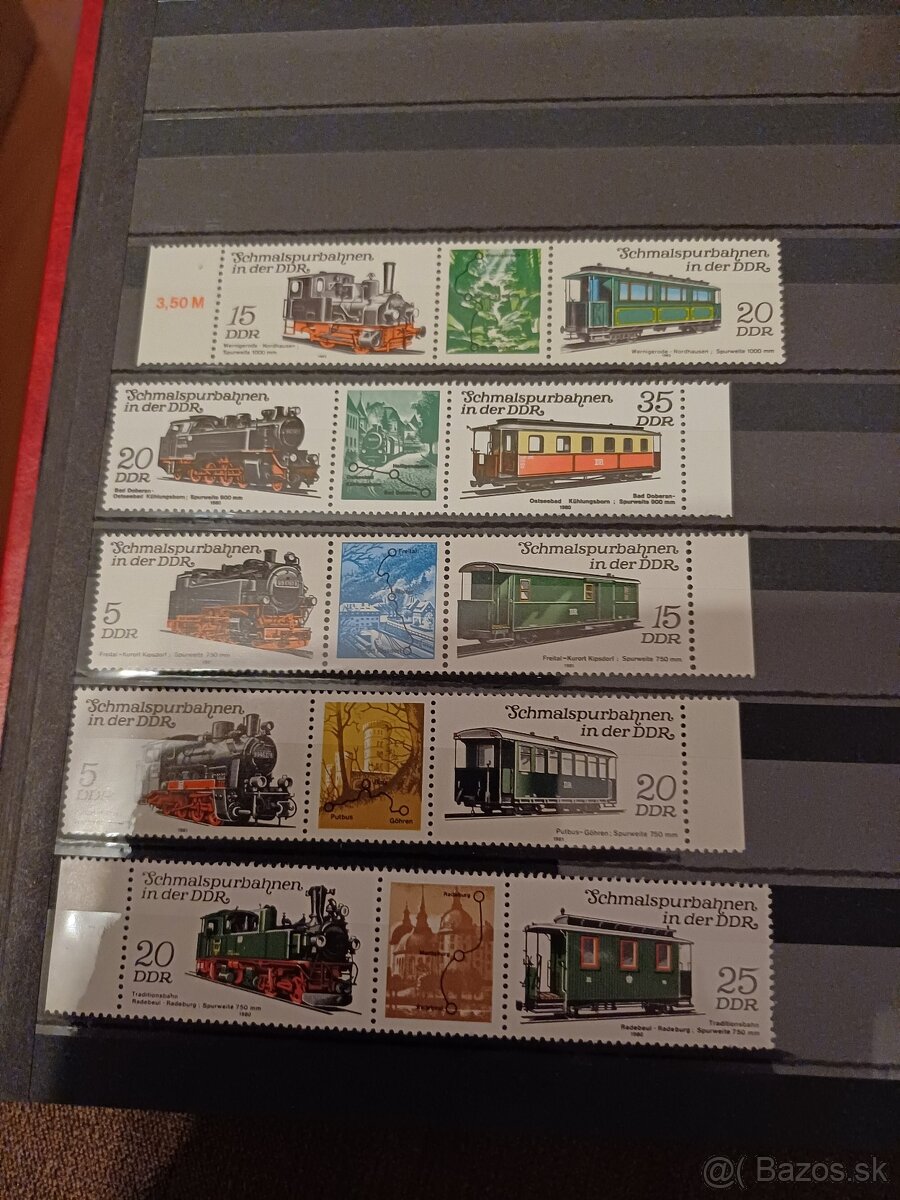 predám známky - vlaky - DDR,Deutche